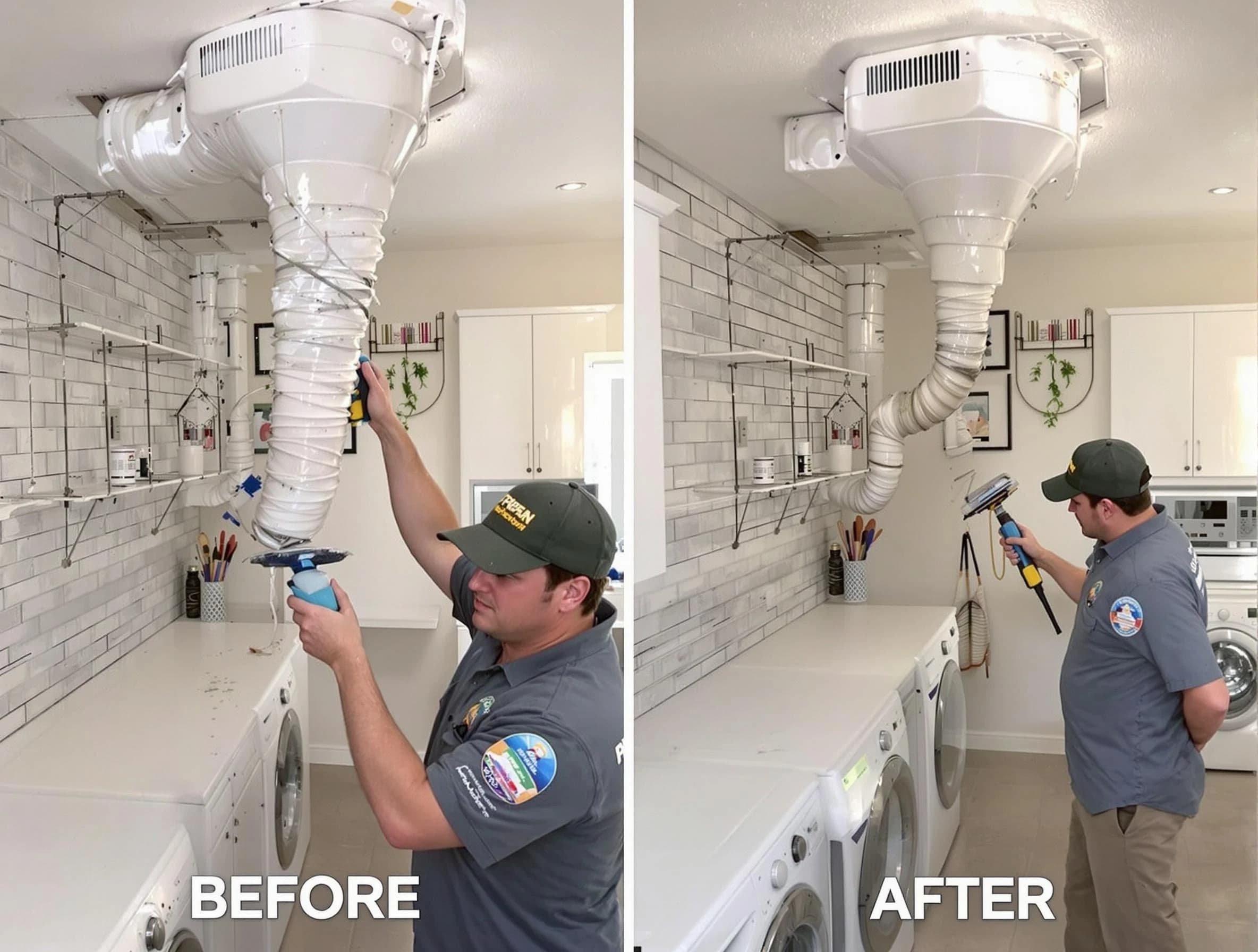 Professional dryer exhaust vent cleaning by North Providence Dryer Vent Cleaning in North Providence