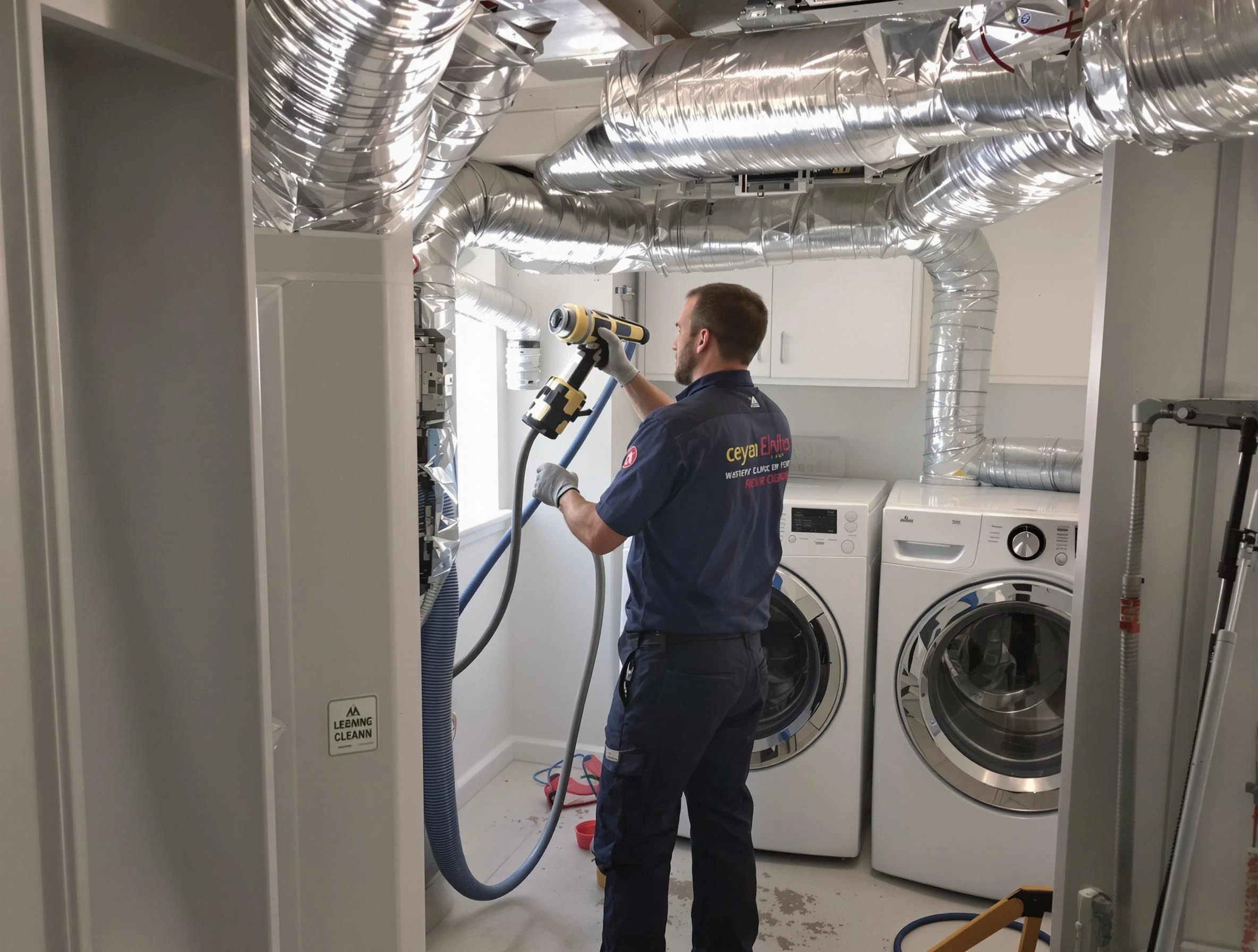 North Providence Dryer Vent Cleaning specialist using advanced equipment for thorough duct cleaning in North Providence