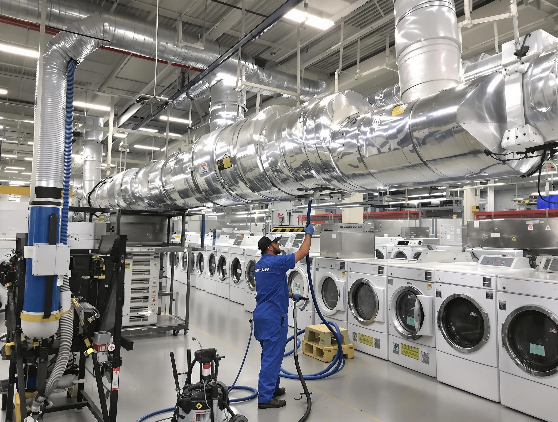 North Providence Dryer Vent Cleaning team performing heavy-duty industrial dryer vent cleaning in North Providence